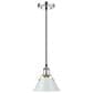 Golden Lighting Orwell 1-Light Small Pendant with Dusky Blue Shade in Chrome, , large