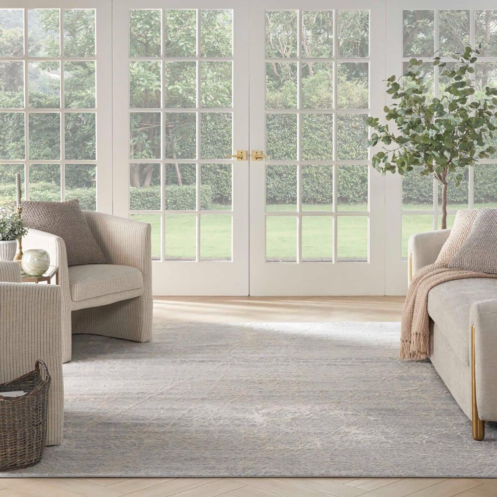 Nourison Exhale 7&#39;10&quot; x 9&#39;10&quot; Ivory and Grey Area Rug, , large