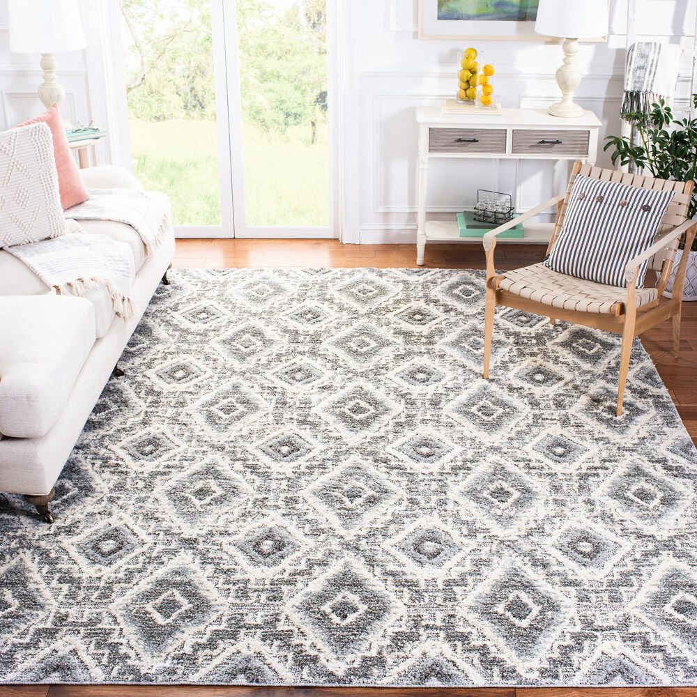 Safavieh Martha Stewart Lucia Shag MSR0781H 8" x 10" Dark Grey and Light Grey Area Rug, , large