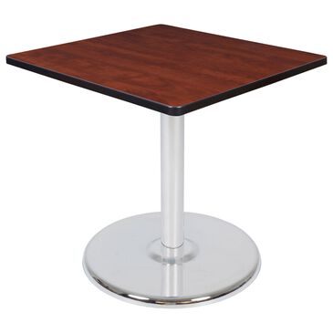 Regency Global Sourcing Cain 30" Square Dining Table in Cherry and Chrome - Table Only, , large