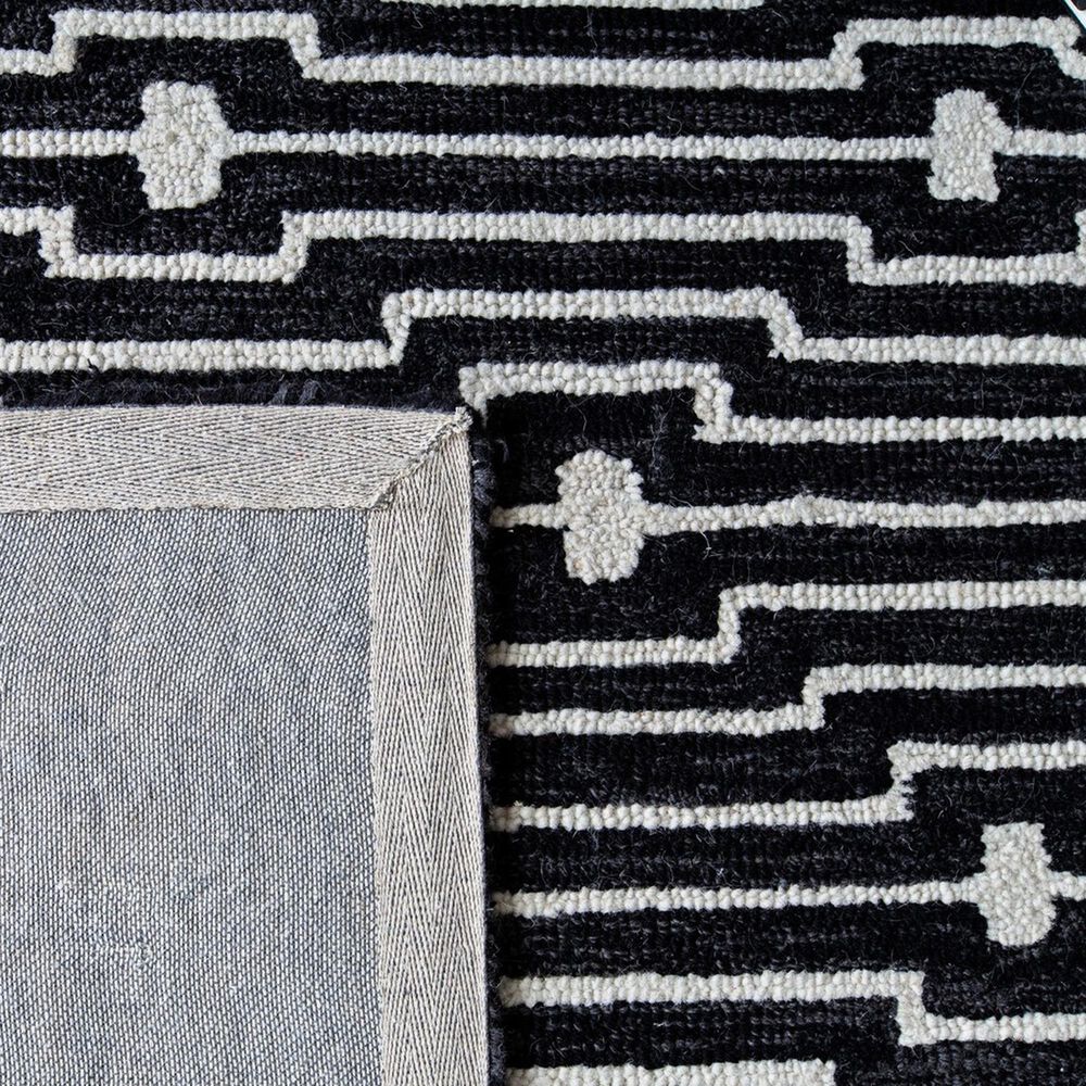 Safavieh Micro-Loop MLP166H 4&#39; x 6&#39; Charcoal and Ivory Area Rug, , large