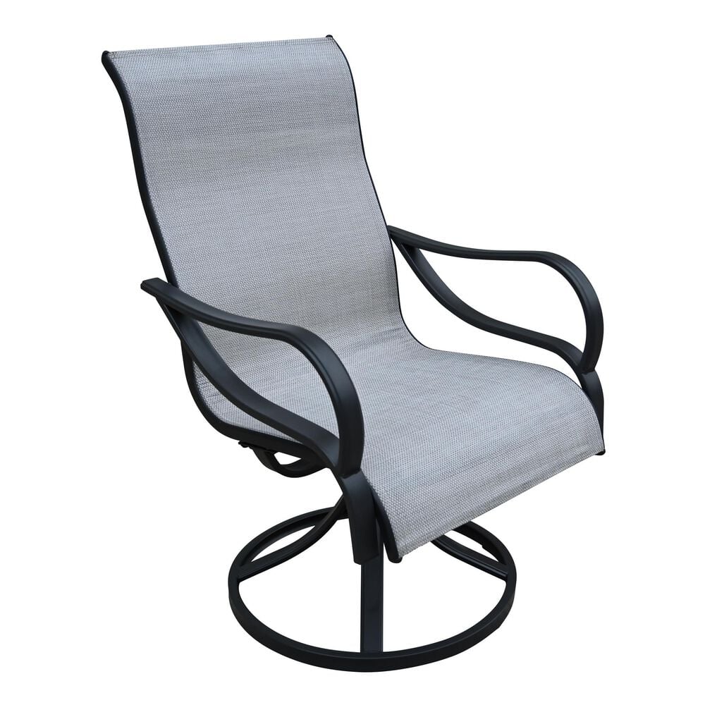 Global Note Collections Hillcrest 5-Piece Patio Dining Set in Boone Grey and Black , , large