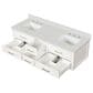 Lexora Home Castor 72" Double Bathroom Vanity in White with 2 cm White Cultured Marble Top and Rectangular Sinks, , large