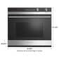 Fisher & Paykel 30 4.1 Cu Ft Built-in Single Wall Oven in Brushed Stainless Steel with Black Glass, , large