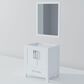 Lexora Home Jacques 30" Single Bathroom Vanity Cabinet Only in White and 28" Mirror, , large