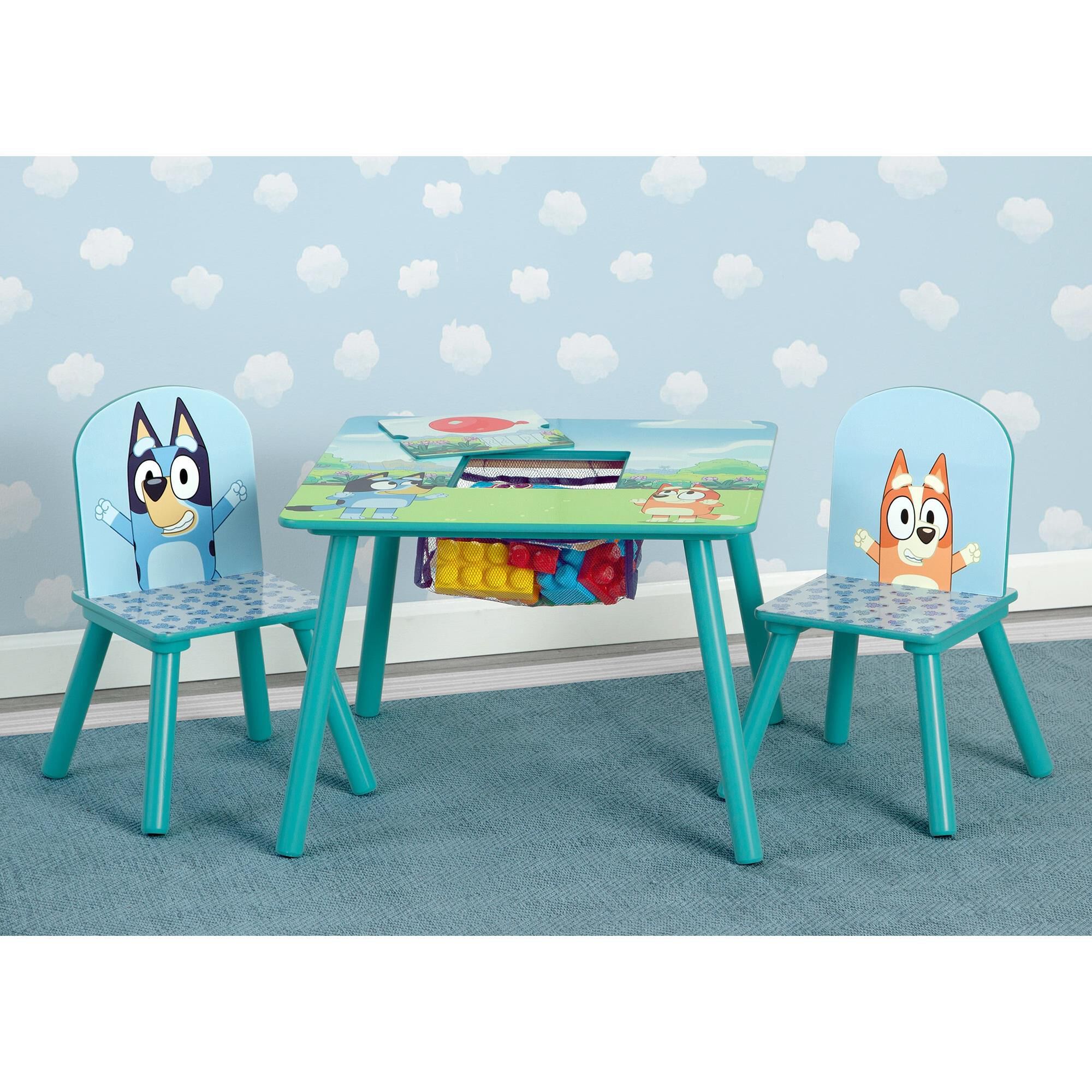 Delta Bluey 3 Piece Table and Chair Set in Blue NFM
