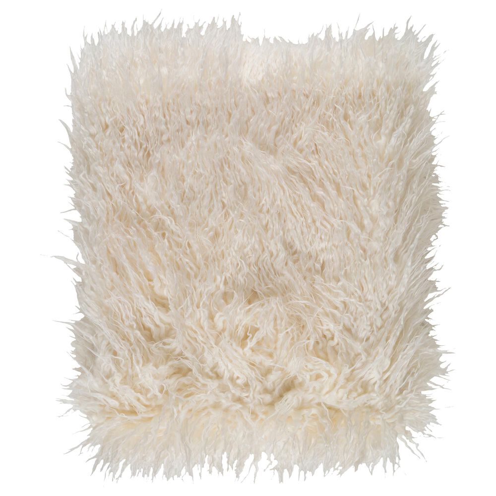 Surya Inc Kharaa 50" x 70" Throw in Cream, , large