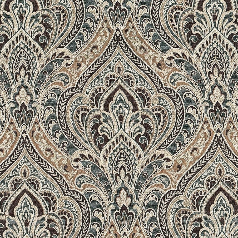 J. Queen New York Maren 100&quot; x 84&quot; Window Panel Pair in Antique Gold, Beige and Chocolate, , large