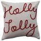 Creative Coop Holly Jolly 20" Square Throw Pillow in Red and Natural, , large