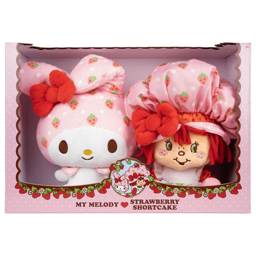 Hello Kitty and Friends 8&quot; Strawberry Shortcake and My Melody Plush 2-Pack, , large