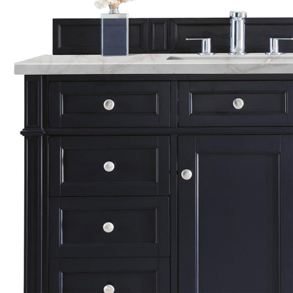James Martin Vanities Brittany 48" Single Bathroom Vanity in Victory Blue with 3 cm Eternal Jasmine Pearl Silestone Top, Rectangular Sink and FreePower Wireless Charger, , large