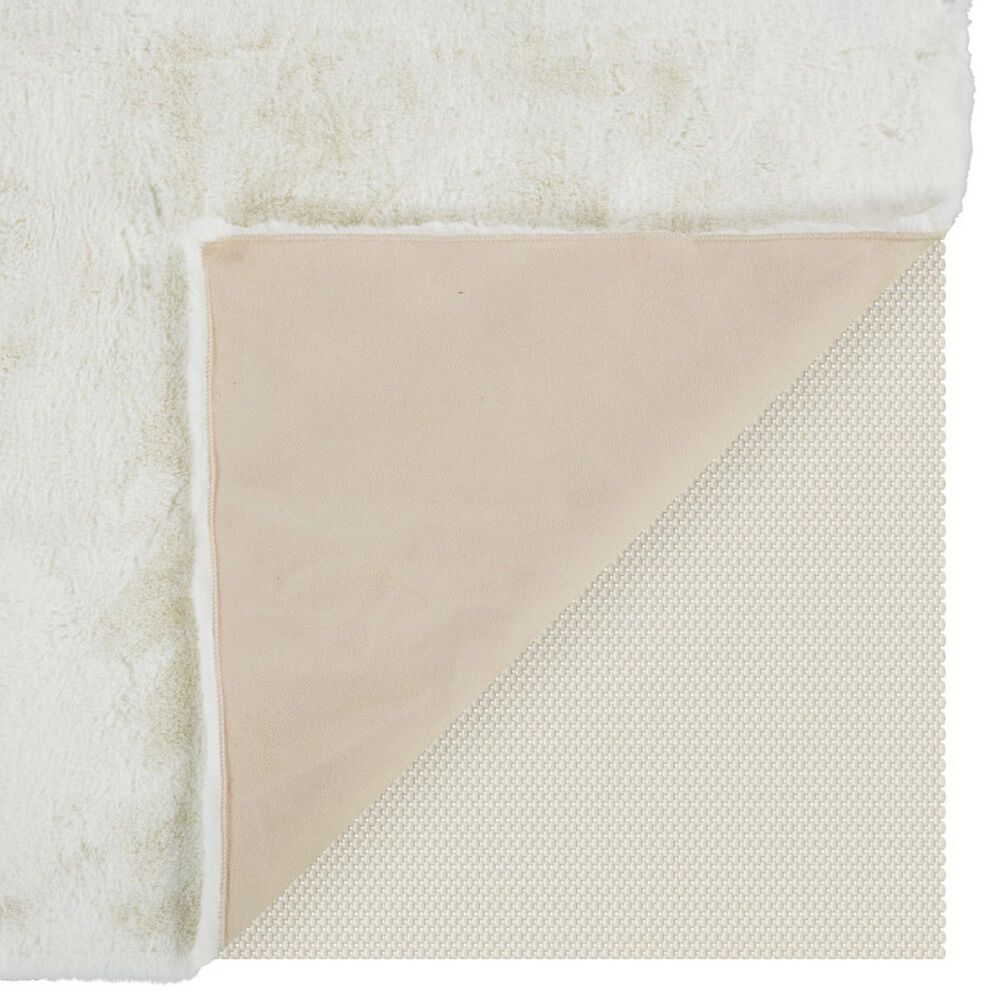 Feizy Luxe Velour White 4&#39; x 6&#39; Area Rug, , large
