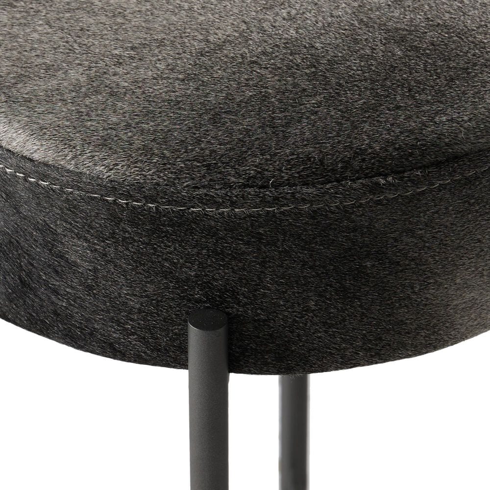 Four Hands Nocona Counter Stool in Gunmetal and Natural Hide in Black, , large