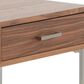 LumiSource Roman End Table in Walnut and Stainless Steel, , large