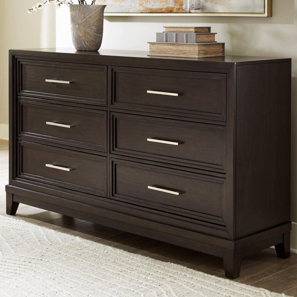 Ashley Neymorton 6-Drawer Dresser in Dark Grayish Brown, , large