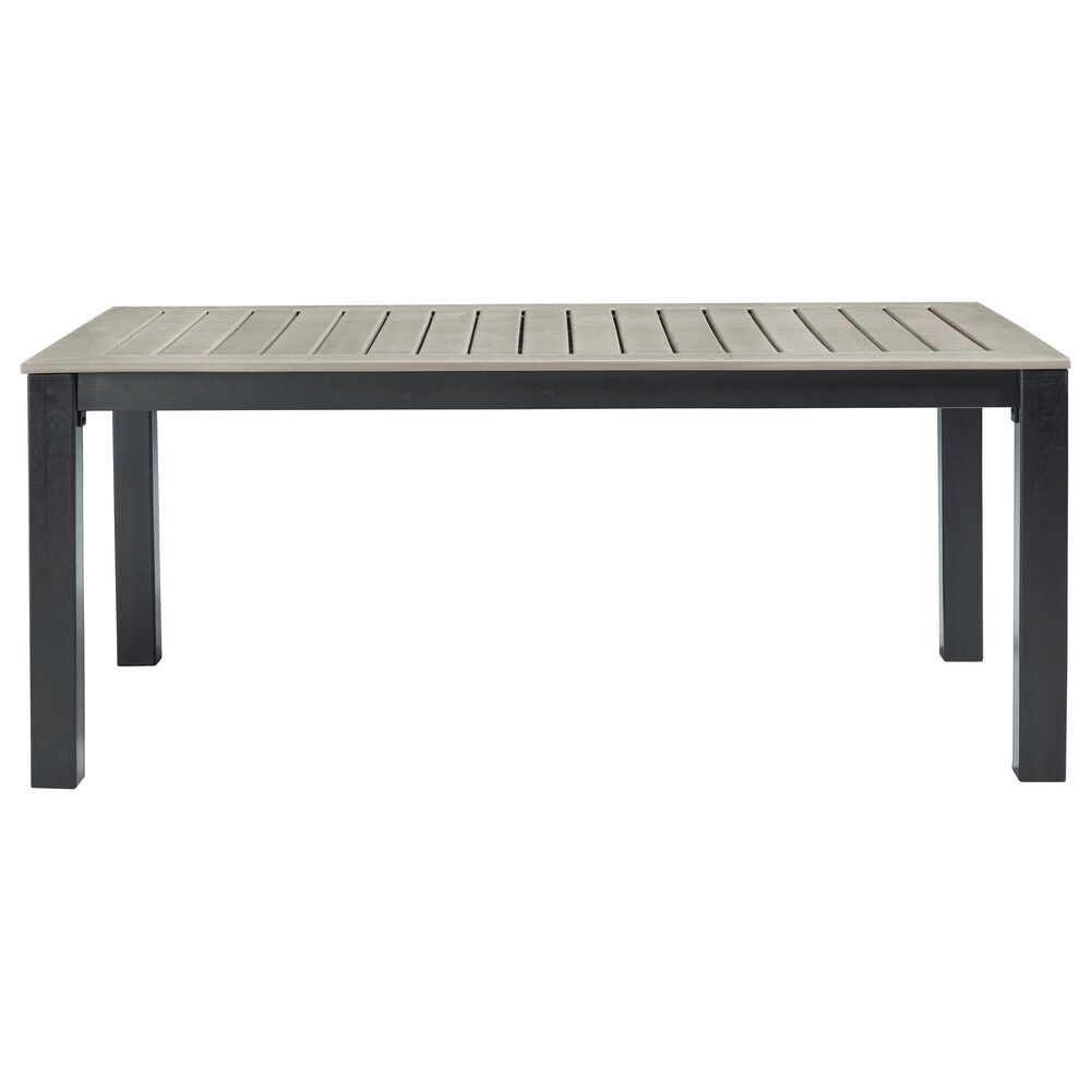 Ashley Mount Valley Rectangular Dining Table in Driftwood and Black, , large