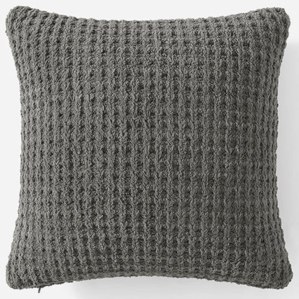 Sunday Citizen Snug Waffle 20" Square Throw Pillow in Granite, , large