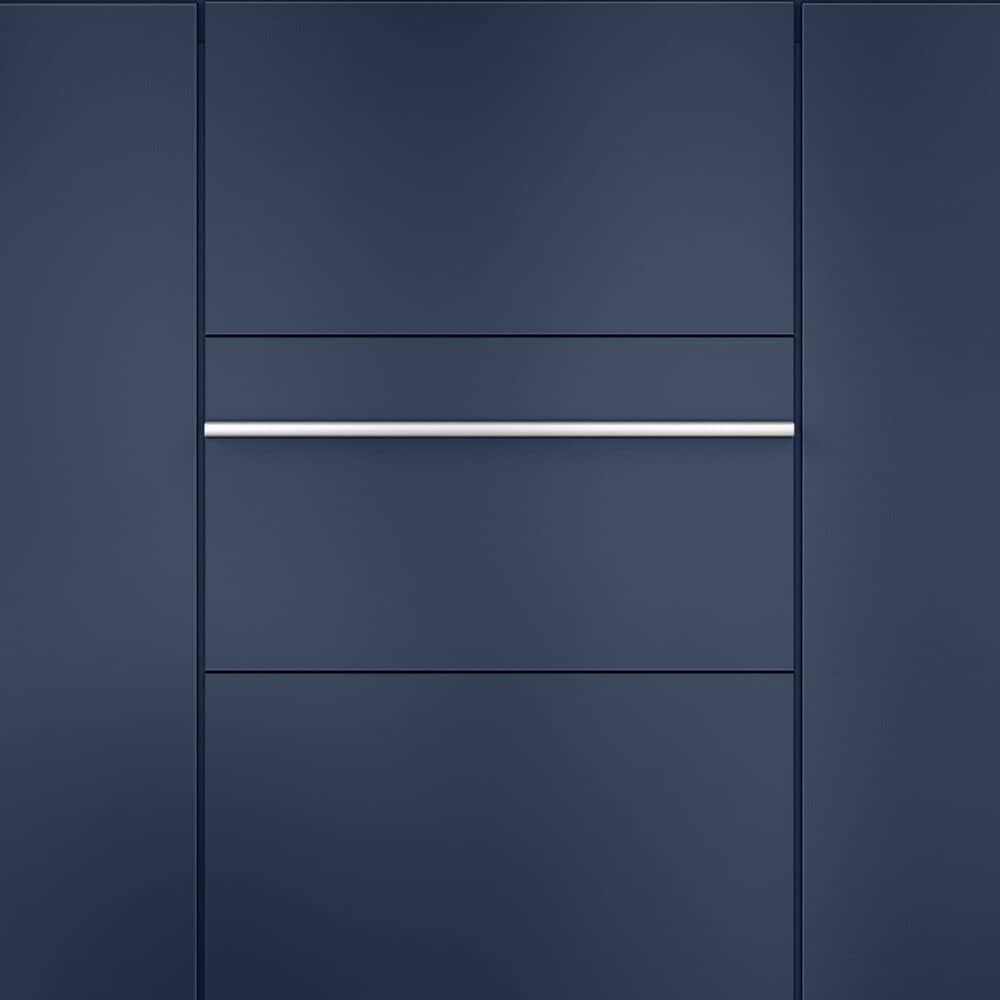 Lexora Home Lafarre 80&quot; Double Bathroom Vanity in Navy Blue with 2 cm White Quartz Top and Rectangular Sinks, , large