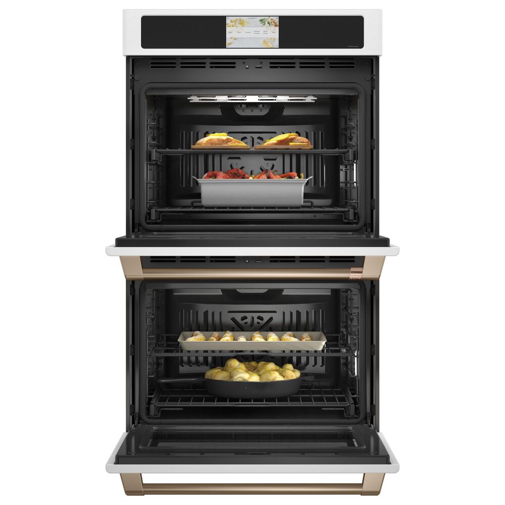 Cafe 2-Piece Kitchen Package with Matte White 30" Smart Built-In Convection Double Wall Oven and Stainless Steel 36" Gas Cooktop, , large