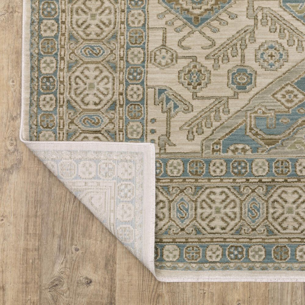 Oriental Weavers Maeve MAE05 Beige and Blue 9&#39;10&quot; x 12&#39;10&quot; Area Rug, , large