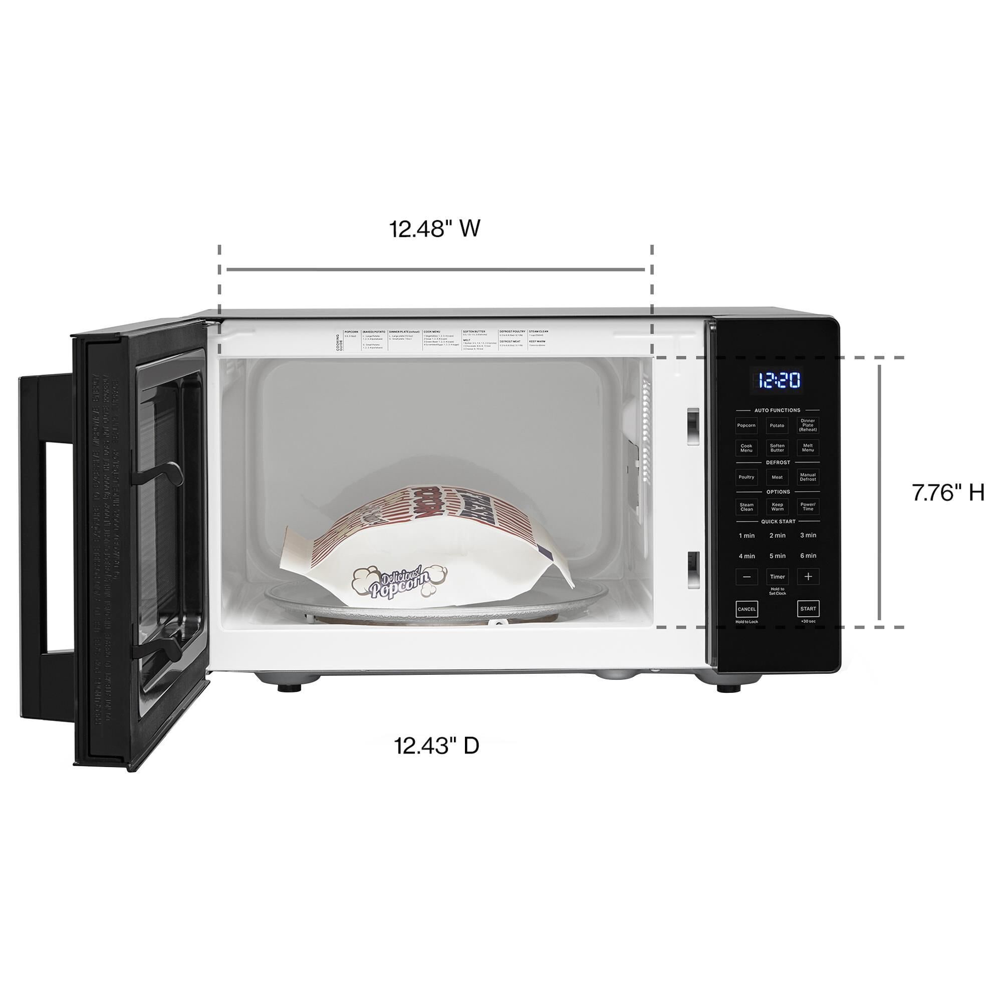 Whirlpool silver countertop microwave oven 0.5 outlet cu ft