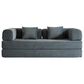 GigaCloud Corduroy Convertible Sleeper Sofa with Cylindrical Pillow in Gray, , large