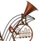 Maple and Jade 22" x 34" Musical Notes Wall Decor in Weathered Brown, Distressed Bronze, Green and Gold, , large