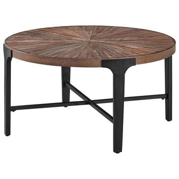 Steve Silver Chevron Coffee Table in Cinnamon and Black, , large