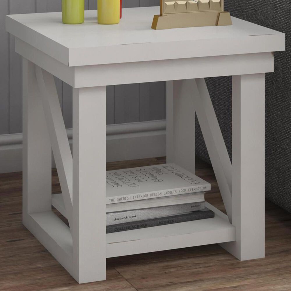 DHP Huntsville End Table in White, , large