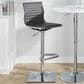 Lumisource Masters Swivel Adjustable Barstool with Grey Cushion in Chrome, , large