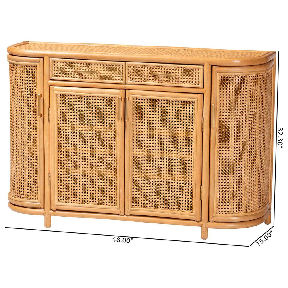 Baxton Studio McKenna 2-Drawer Sideboard in Light Honey, , large