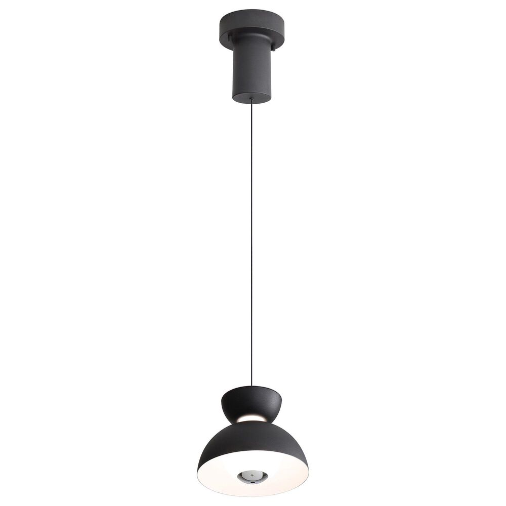 Golden Lighting Vintra LED 1-Light Pendant in Sand Black with Chrome, , large