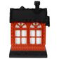 The Gerson Company 10" Lighted Spinning Water Globe Haunted House in Black and Orange, , large