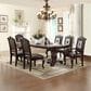 Crown Mark Kiera Double Pedestal Dining Table Only in Rich Brown , , large