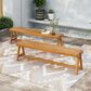 Hearth and Haven Outdoor Dining Bench in Light Teak (Set of 2), , large