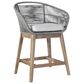Blue River Tutti Frutti Patio Counter with Grey Cushion in Aged Teak, , large