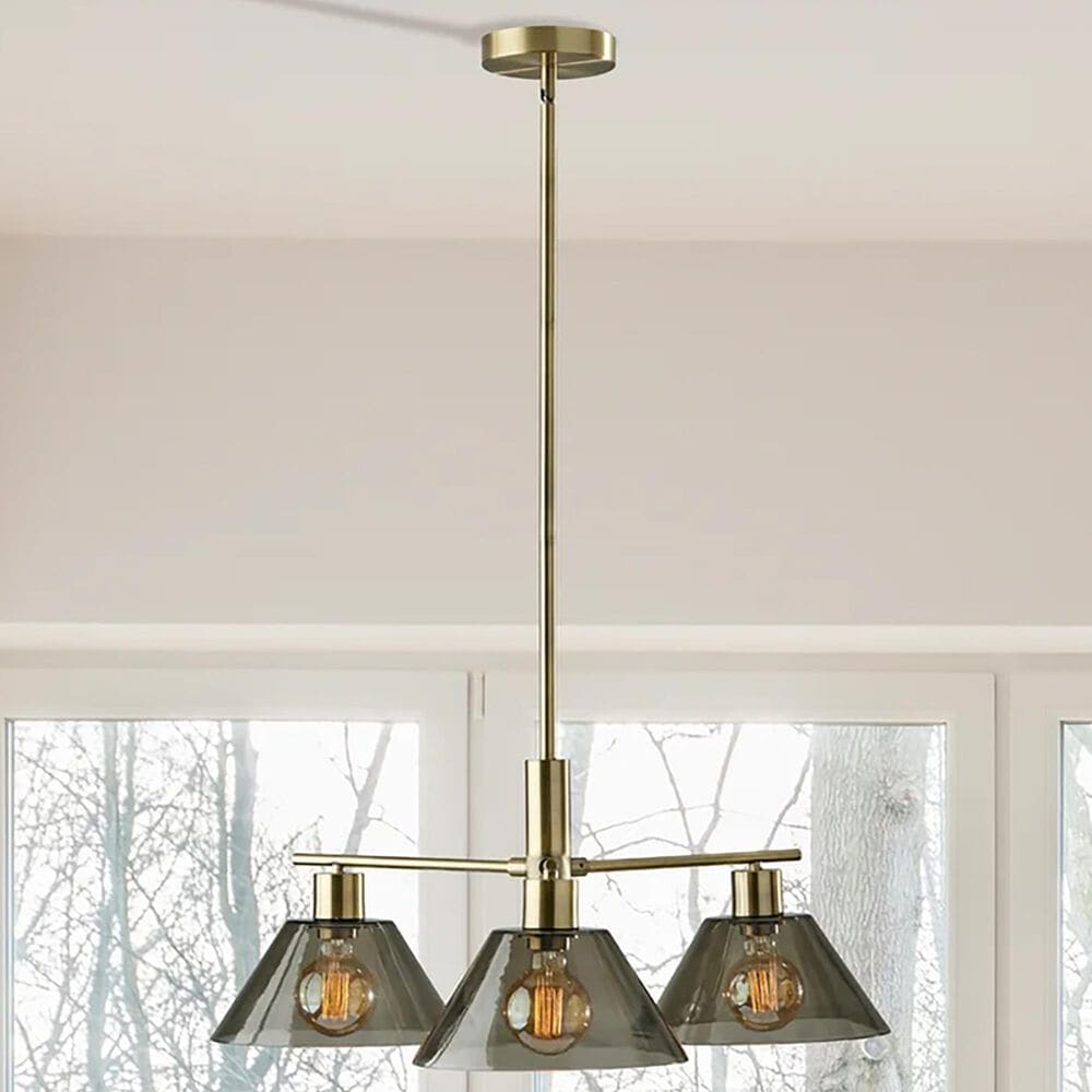Adesso Zoe 3-Light Chandelier in Antique Brass, , large