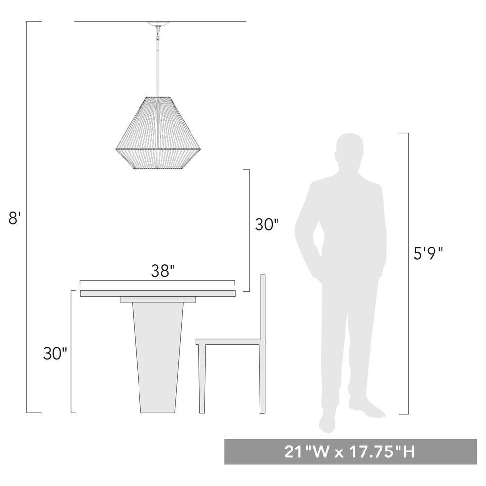 Golden Lighting Valentina 4-Light Pendant in Matte Black with White Shade, , large