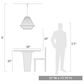 Golden Lighting Valentina 4-Light Pendant in Matte Black with White Shade, , large