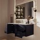 Lexora Home Geneva 48" Single Bathroom Vanity in Navy Blue with 2 cm White Quartz Top and Rectangular Sink, , large
