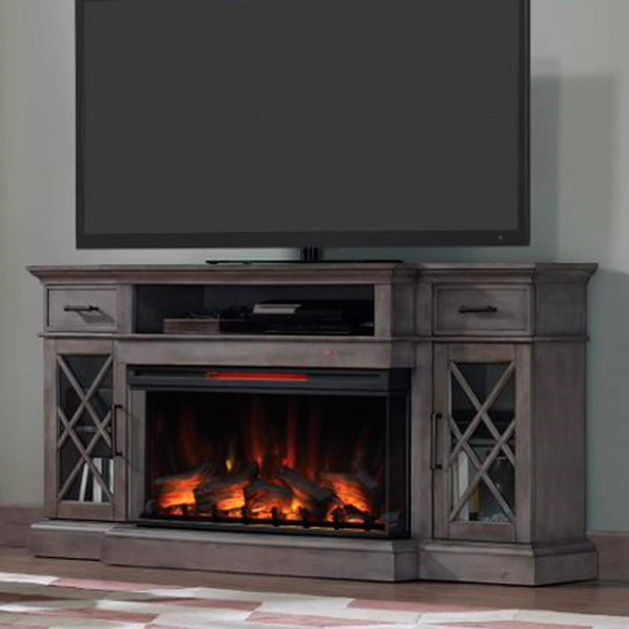 Hamilton fireplace tv shop stand