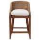 Baxton Studio Jasper Counter Stool in Brown Wash, , large