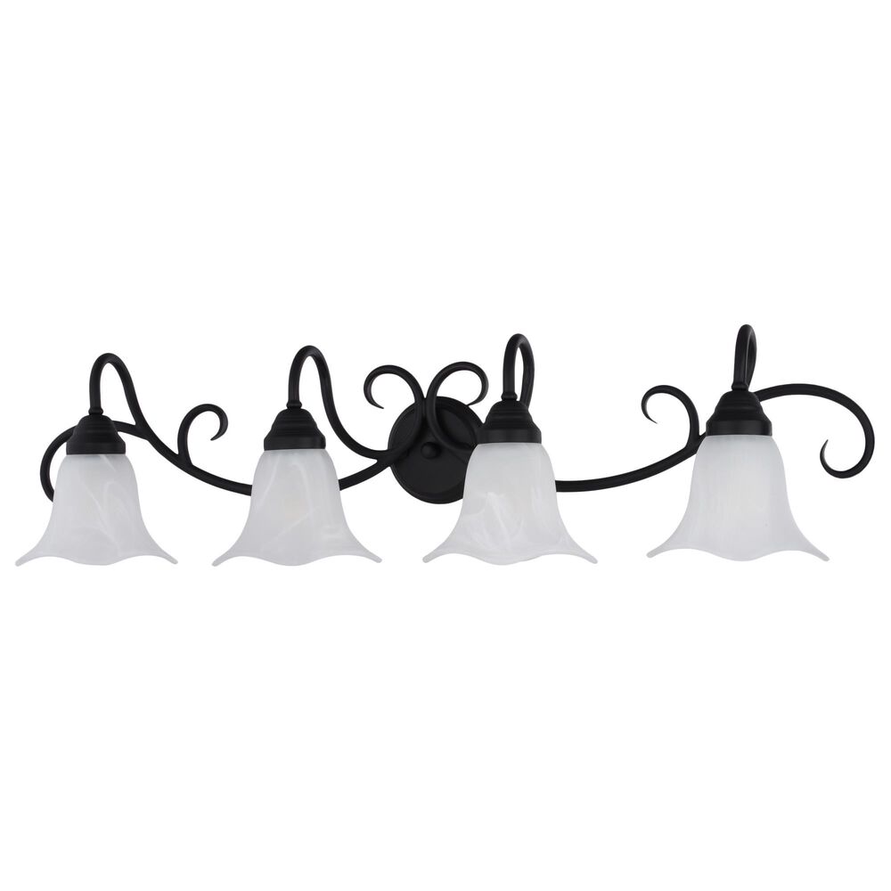 Vaxcel Bella 4-Light Bathroom Vanity Fixture in Matte Black, , large
