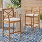Hearth and Haven Perla Outdoor Bar Stool with Cushion in Brown (Set of 2), , large