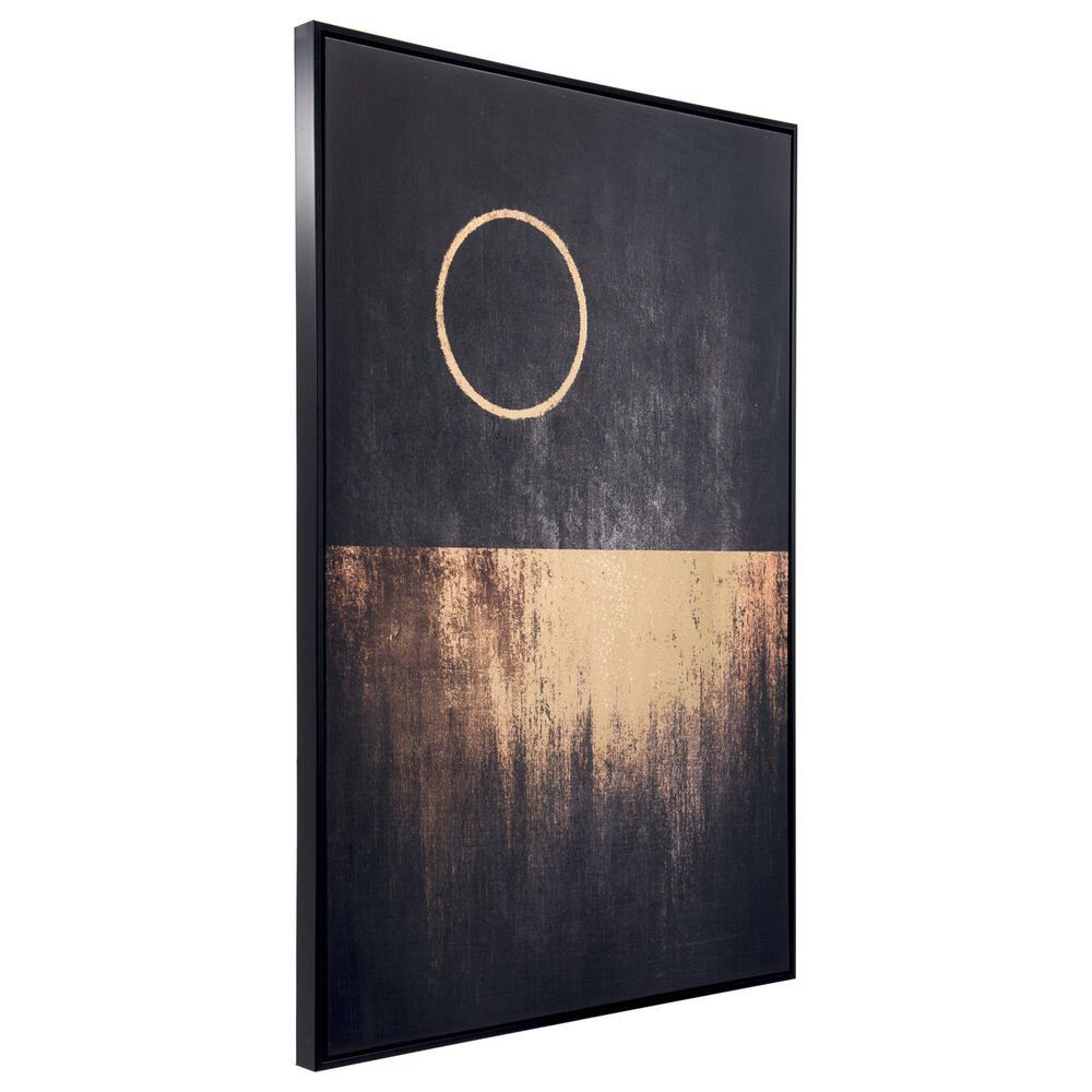 Zuo Modern Full Moon Rises Canvas Wall Art in Black and Gold, , large