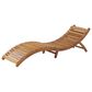 Hearth and Haven Lahaina Outdoor Wood Foldable Chaise Lounge in Brown, , large