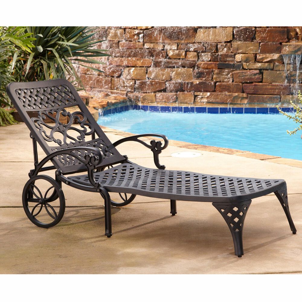 Homestyles Sanibel Chaise Lounge without Cushions in Black, , large