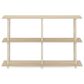 HOMLUX Turn-N-Tube 3-Tier Rectangular Side Display Rack in Bauhaus Oak and Beige, , large