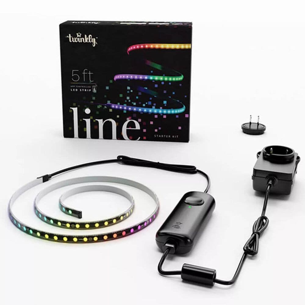 Twinkly 100L RGB Light Line, 5.0 ft. long starter, Black, BT+WiFi, Gen II, IP20, , large