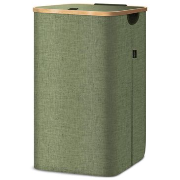 HOMLUX 26 Gallon Laundry Hamper with Lid in Green, , large